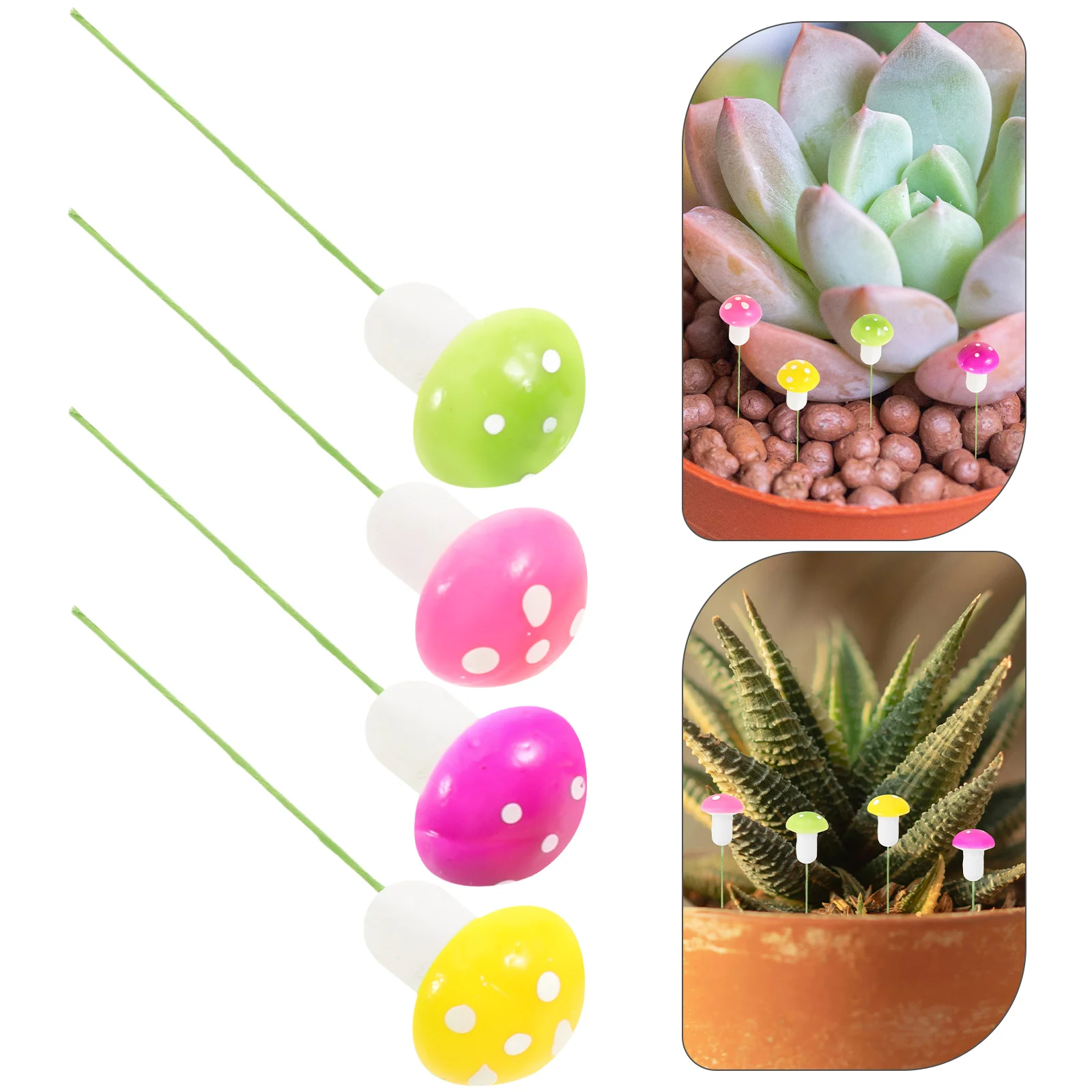 

60pcs Miniature Mushroom Fairy Garden Decoration Colorful Mushrooms For Terrariums Succulents s Gift For Family