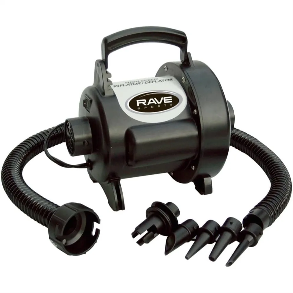 

Electric Air Pump for Inflatables – High Speed Inflator/Deflator with 5 Adaptors for Pool Toys, Air Mattresses & Water Slides