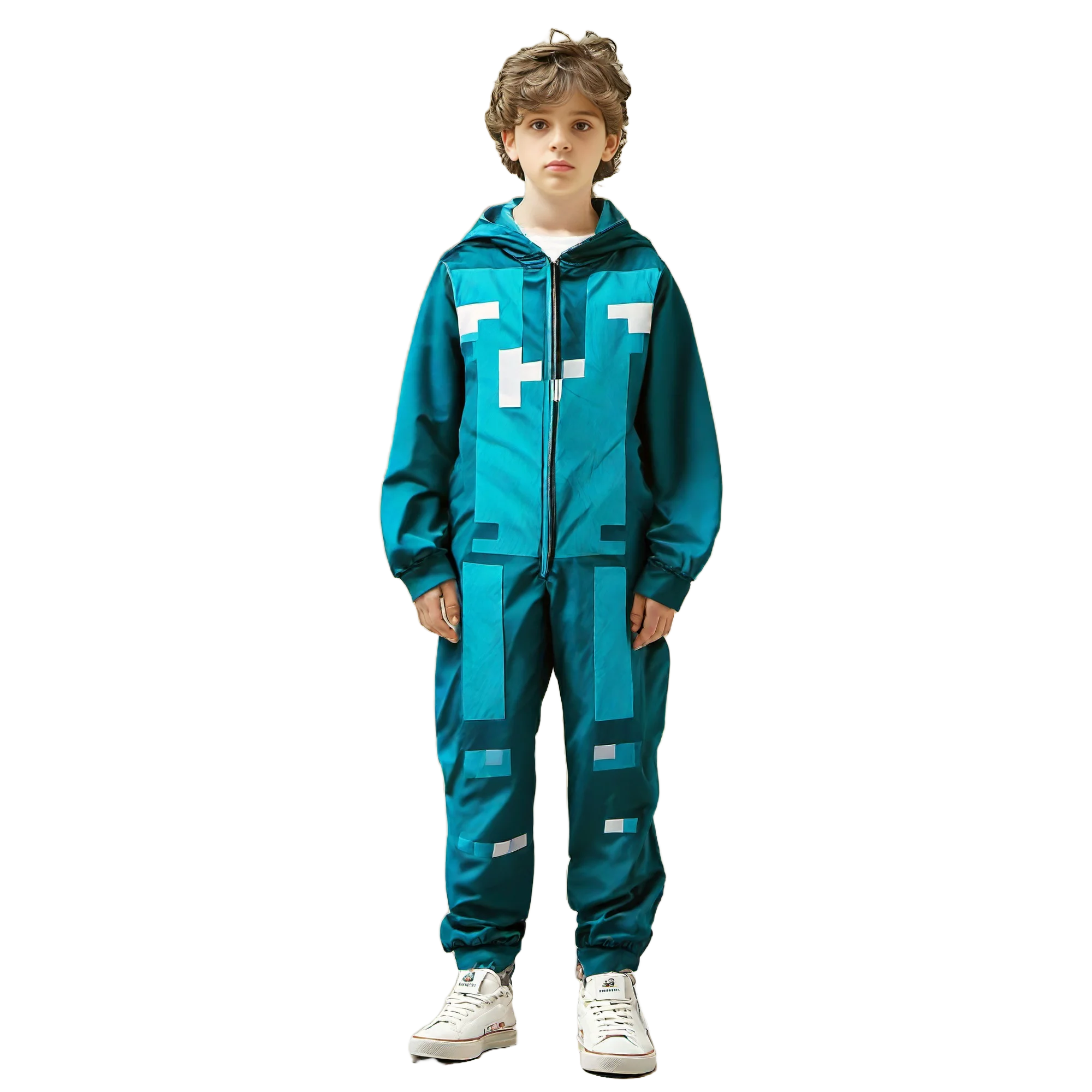 MC Stoff Professionelle Cosplay-Kostüme Performance-Kostüm für Gamer Creeper Steve Stage Diamond Kostüm hergestellt