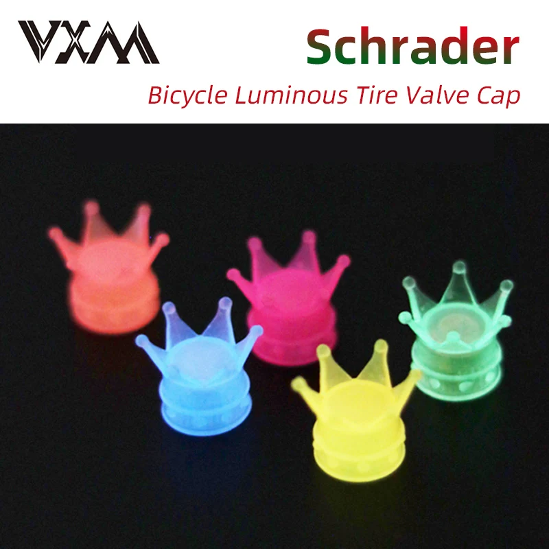2pcs Bike Luminous Schrader Valve Caps Bicycle MTB Accessories