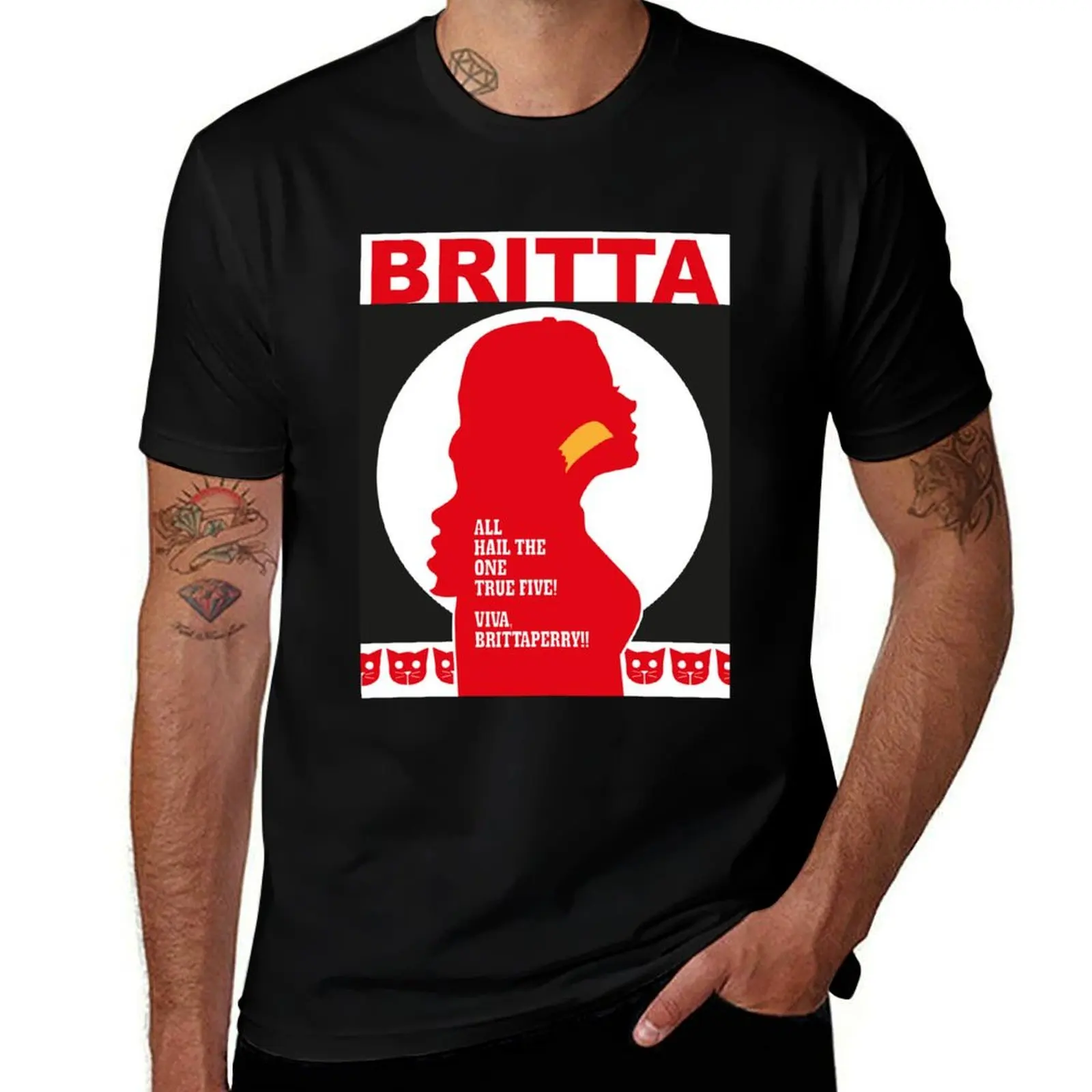 BRITTA T-Shirt T-shirts oversize Aesthetic clothing t shirts for men graphic