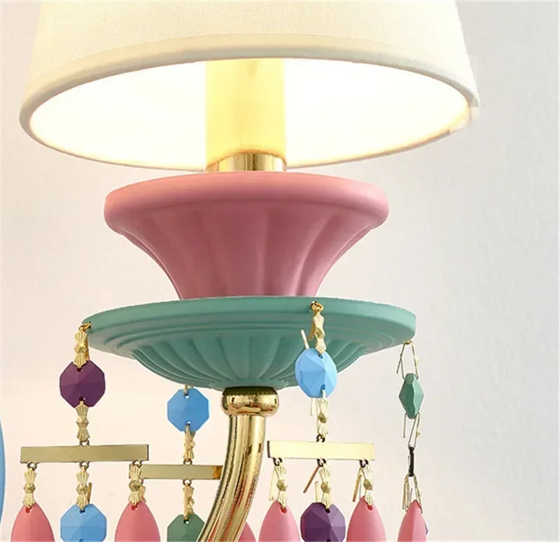 

BRIGHT Modern Color Crystal Pendent Lamp French Luxury Art Living Room Restaurant Bedroom Girl's Room Children's Room Chandelier