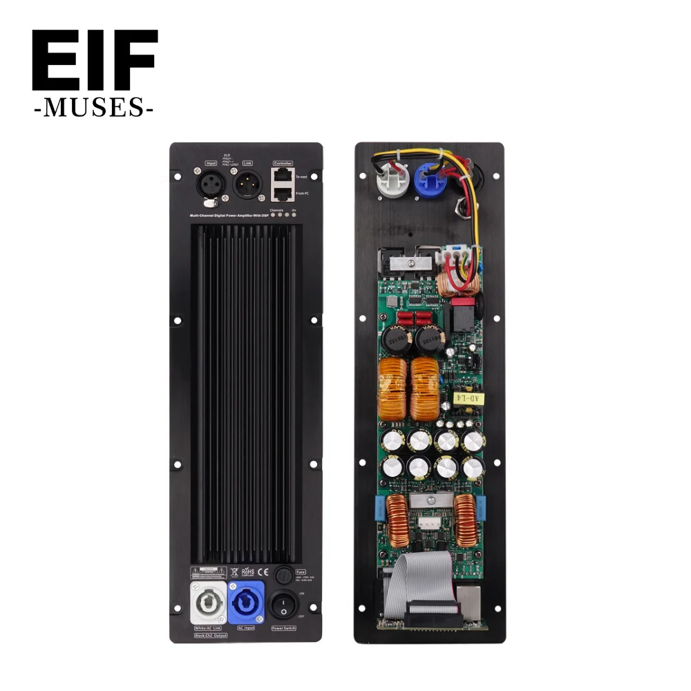 EIF AF2 Digital Built-in Power Module Class D Subwoofer Module Board 2*400W 8ohm Black Metal Professional Power Amplifier Module