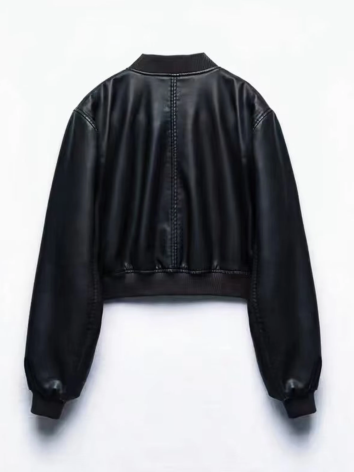 2023 Vintage Moto Pu Leather Jacket Biker Amerikaanse Honkbal Uniform Vrouwen Lente Windjack Jas Herfst Bovenkleding Hip Hop Zwart