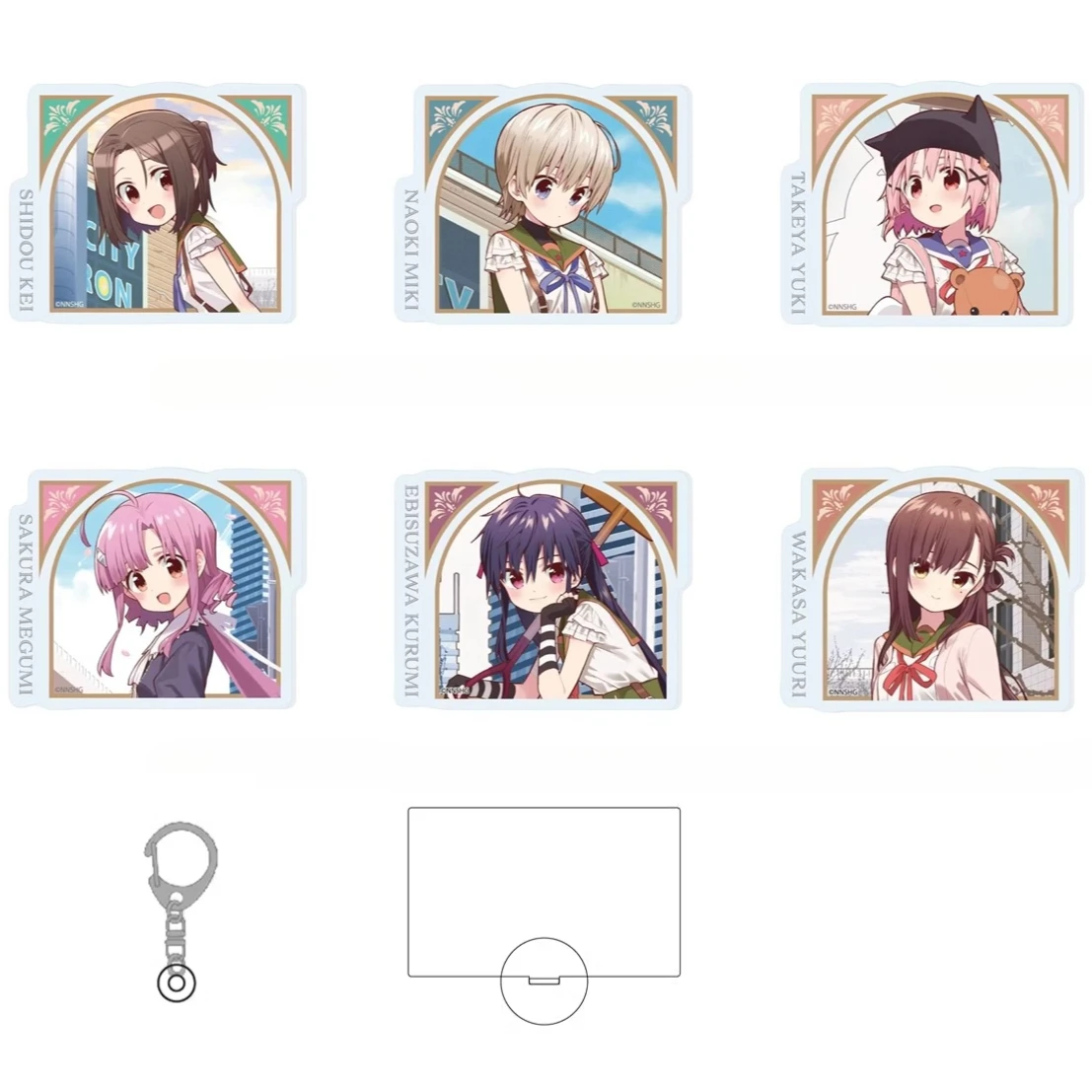 لعبة Ebisuzawa Kurumi Wakasa Yuri Naoki Miki Takeya Yuki الاكريليك حامل الشكل دمية أنيمي المفاتيح تأثيري لعبة للهدايا