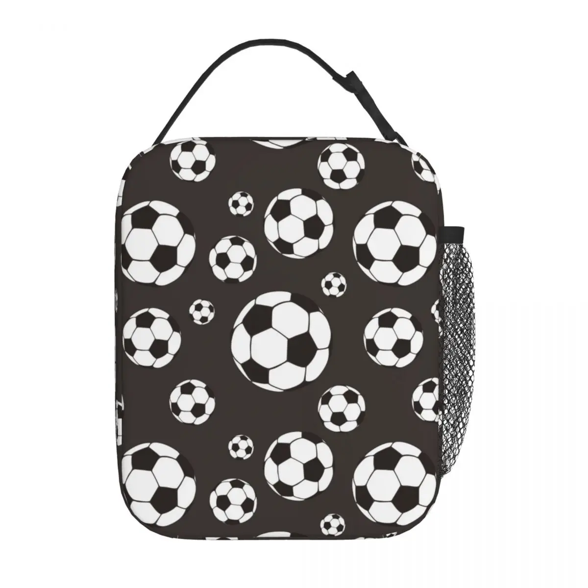 

Soccer Balls Football Insulated Lunch Bag Leakproof Reusable Thermal Bag Tote Lunch Box Office Outdoor Food Bag