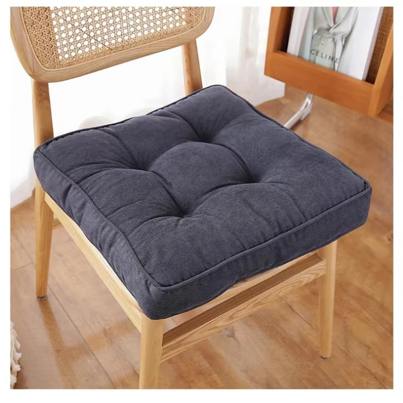 Square Corduroy Chair Cushion, Soft Pad, Thick Seat, Dining, Patio, Home, Office, Indoor, Outdoor, Garden, Sofa, Buttocks