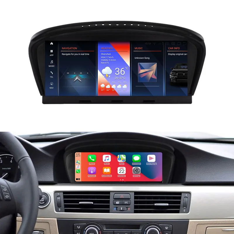 

NEW Android 13.0 8 Core 8.8'' Carplay Touch Screen Car Audio For BMW 3/5 Series E90 E60 E61 E62 Head Unit Dashboard Display