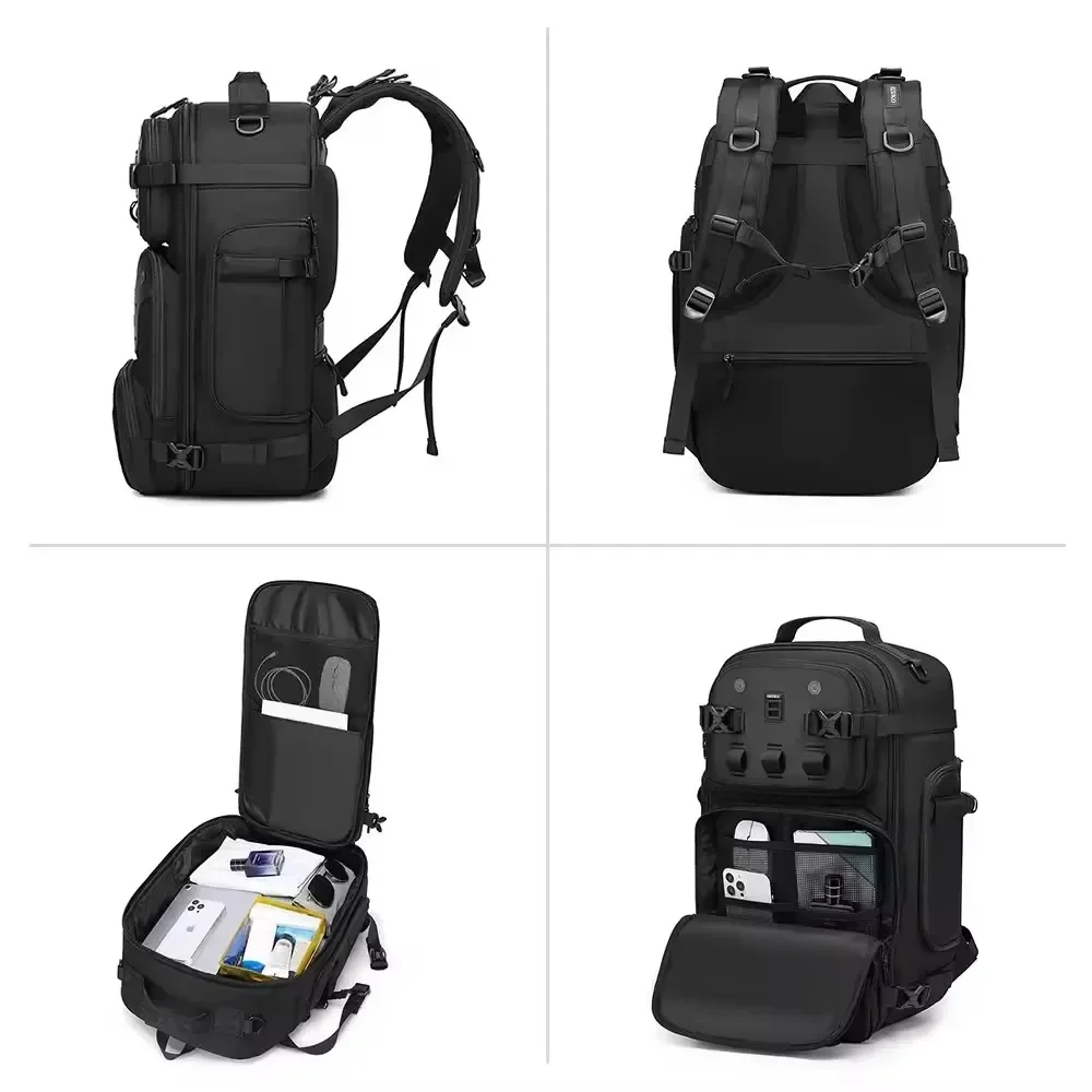 Ozuko 20 zoll Männer Rucksack Outdoor Travel Pack Männlichen Gepäck Multifunktionale Rucksack Große Wasserdichte 15,6 Laptop Männer Tasche Mochila