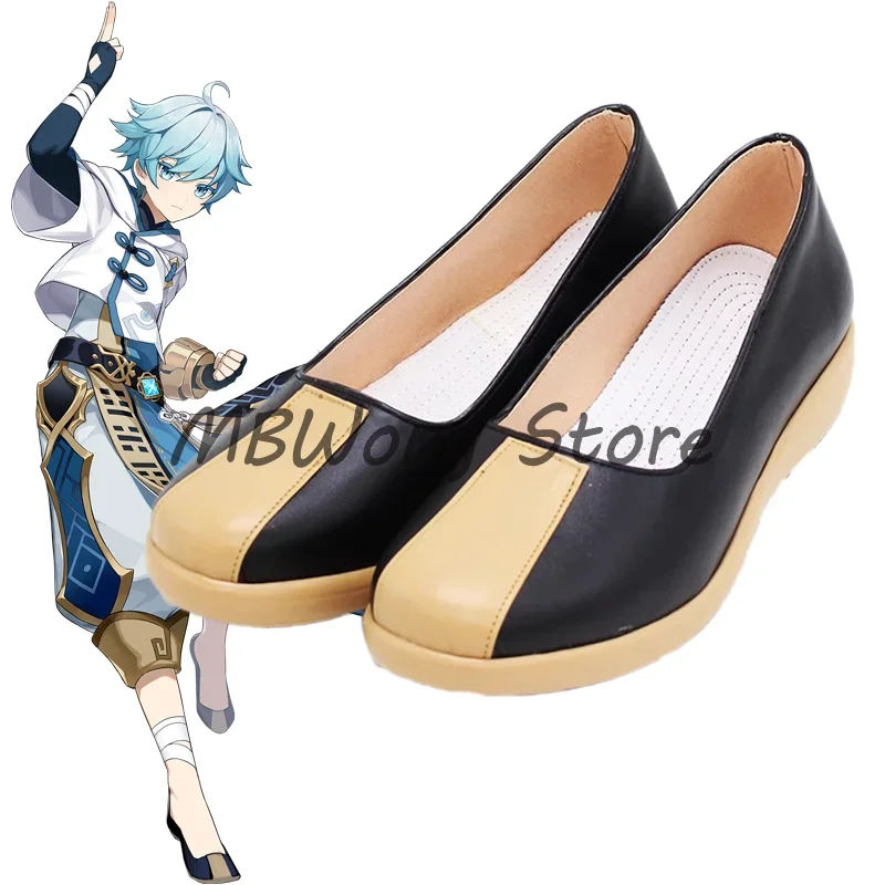 Game Genshin Impact Chongyun Cosplay Shoes Boots Taoist priest Anime Role Play Halloween Carnival Party Christmas Outfit Prop