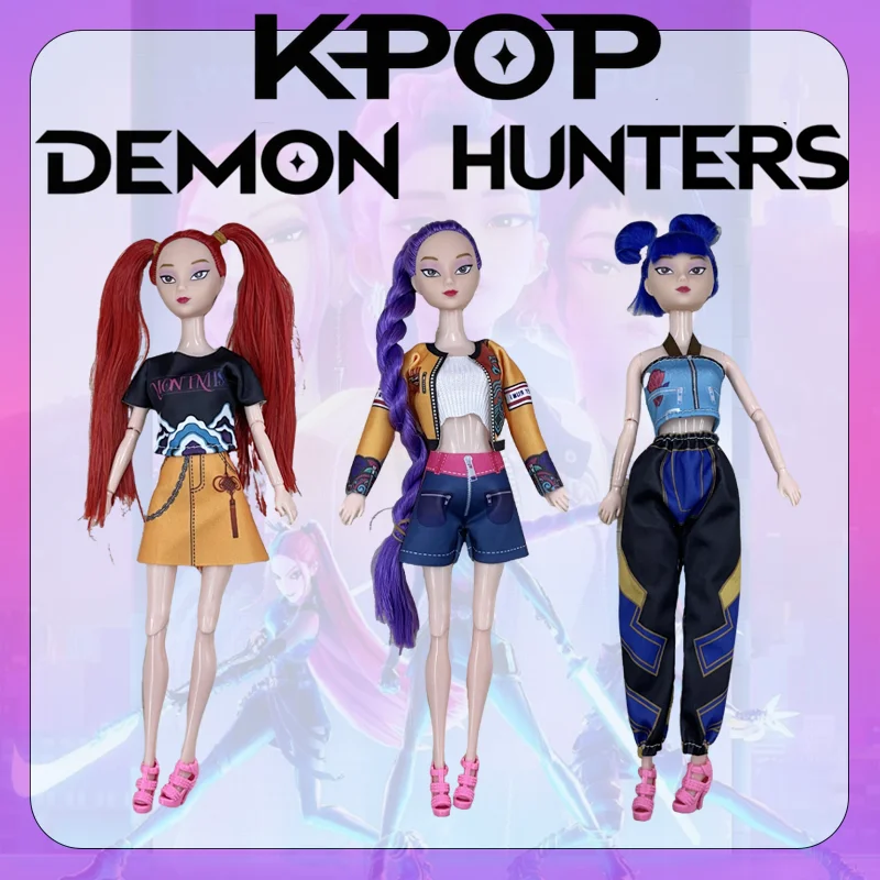 

K-pop Devil Hunter Girl Group Модель персонажа Виниловая слепая коробка Коллекция игрушек Украшение Мультяшная кукла Детский подарок на день рождения