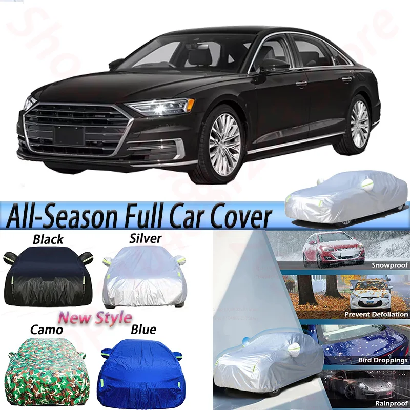 

Full Waterproof Car Covers For Audi A8 Indoor Outdoor Sun Shade Anti-UV Rain Snow Protection Auto Cover Dustproof
