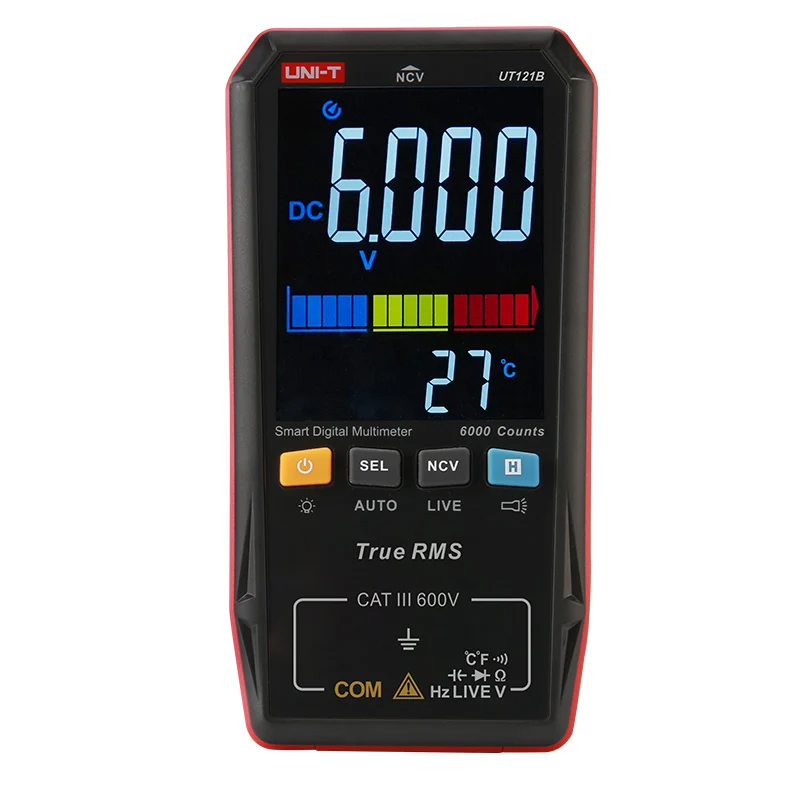 UNI-T الذكية الرقمية المتعدد UT121A UT121B UT122 التيار المتناوب تيار مستمر جهاز قياس الجهد الكهربائي المتعدد صحيح RMS مقياس السعة الرقمية تردد متر