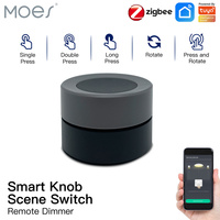 New Tuya ZigBee Smart Knob Switch Wireless Scene Switch Button Controller Battery Powered Automation Scenario Smart Life App