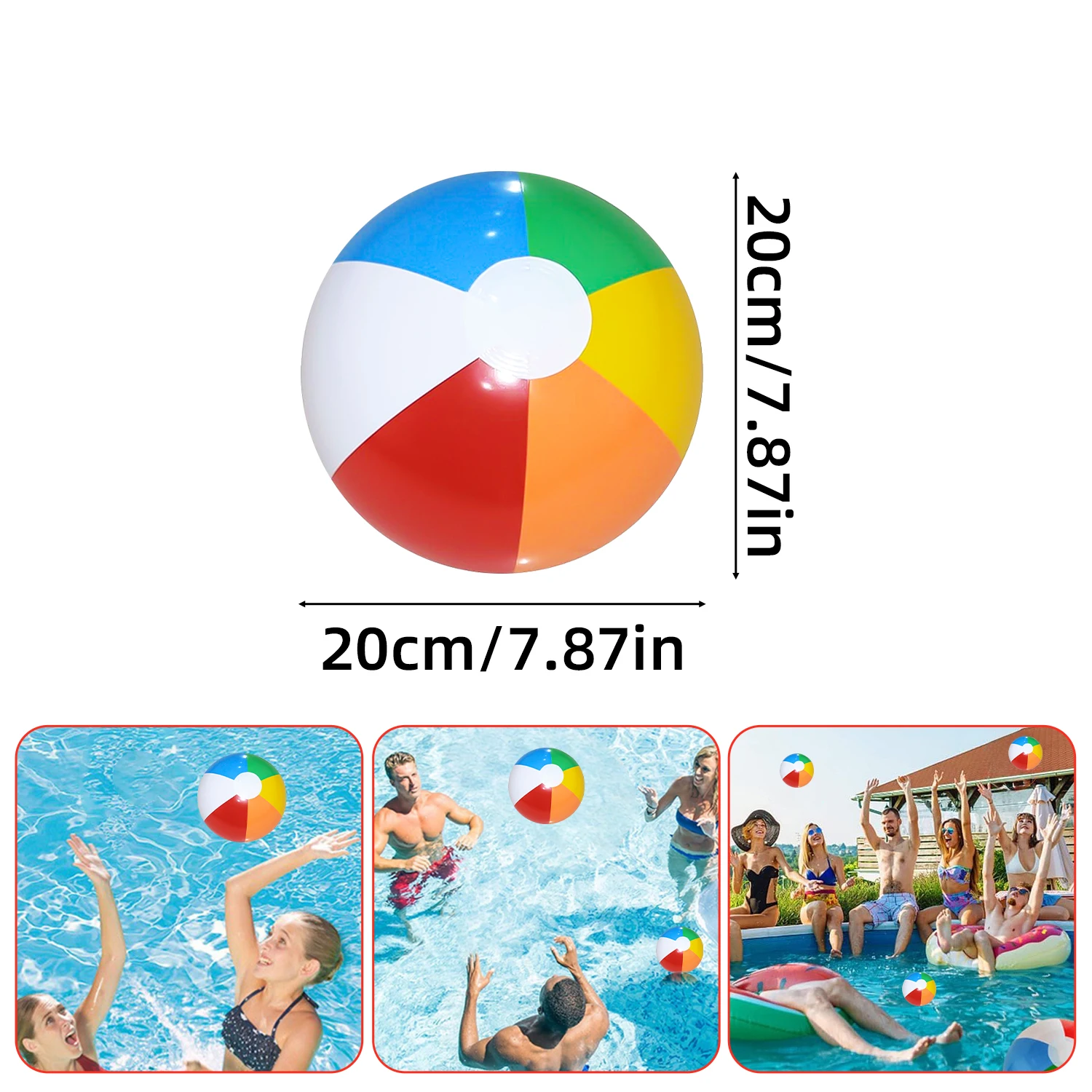 3 pçs bola de praia inflável verão ao ar livre piscina colorida listra bola brinquedos festa jogo de água esportes bola brinquedos divertidos para crianças