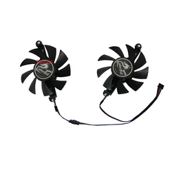 Ventilateur de carte vidéo,pour AFOX Radeon RX 6500 XT,pour mingzhou rx 580 2048sp,refroidissement GPU VGA, pas de trous de montage de 88mm, diamètre de 75mm, 1 jeu