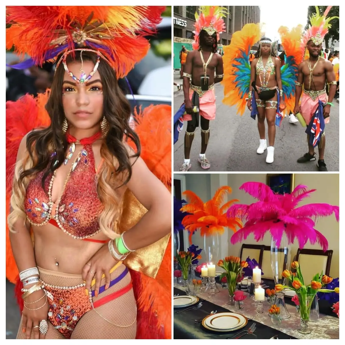 Orange Ostrich Feathers 25-30cm Natural Feathers for DIY Crafts Jewelry Making Wedding Party Home Decoration Supplies