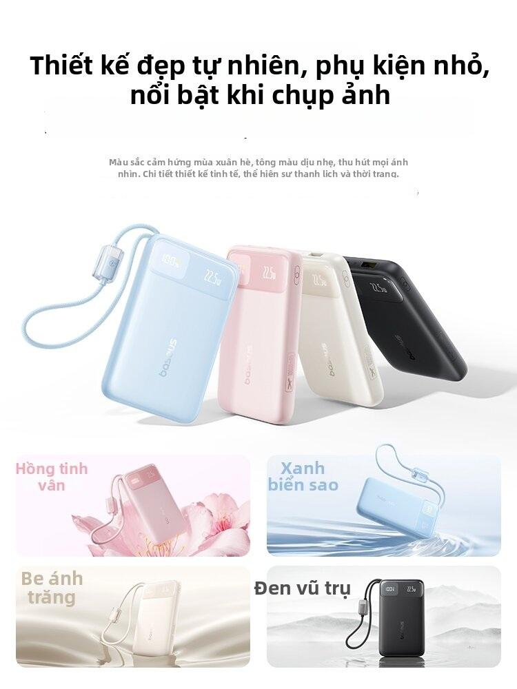 BASEUS | Sạc Dự Phòng Dung Lượng Lớn 20000mAh An Toàn Trên Máy Bay Có Cáp Tích Hợp Sạc Nhanh