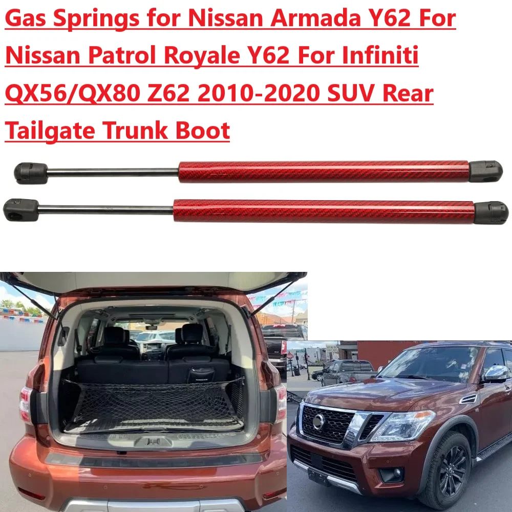 

2x Damper 2010-2022 for Infiniti QX56/QX80 Nissan Patrol/Armada Y62 with Power Rear Tailgate Trunk Boot Lift Supports Gas Struts