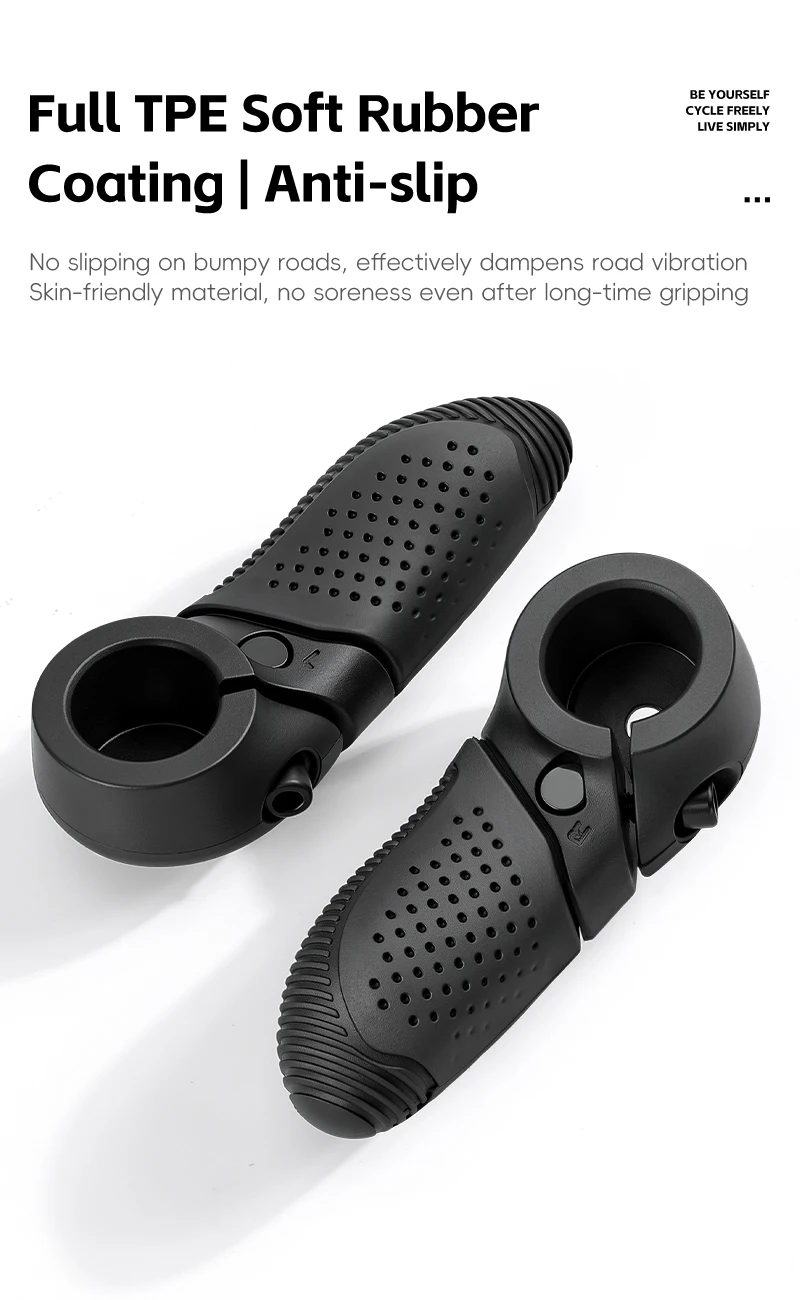 WEST BIKING Ergonomische Fahrrad-Restbar mit verstellbarem Winkel, rutschfester TPE-Griff für Langstreckenfahrten, MTB, Pendlerfahrrad-Lenker – Detail 5
