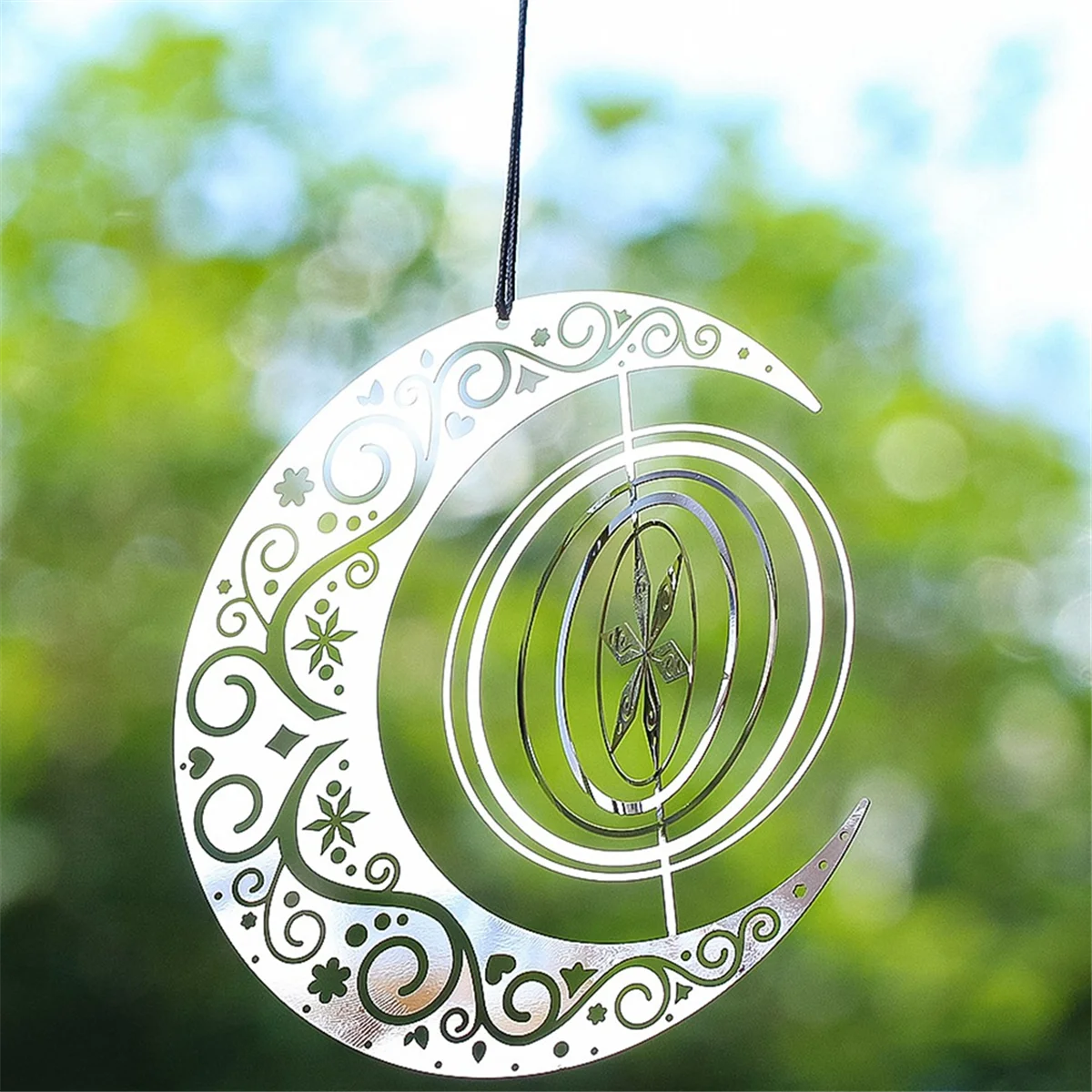 A71P 3d Mandala หมุน Wind Chime จี้ Nordic Garden Courtyard แขวนตกแต่ง