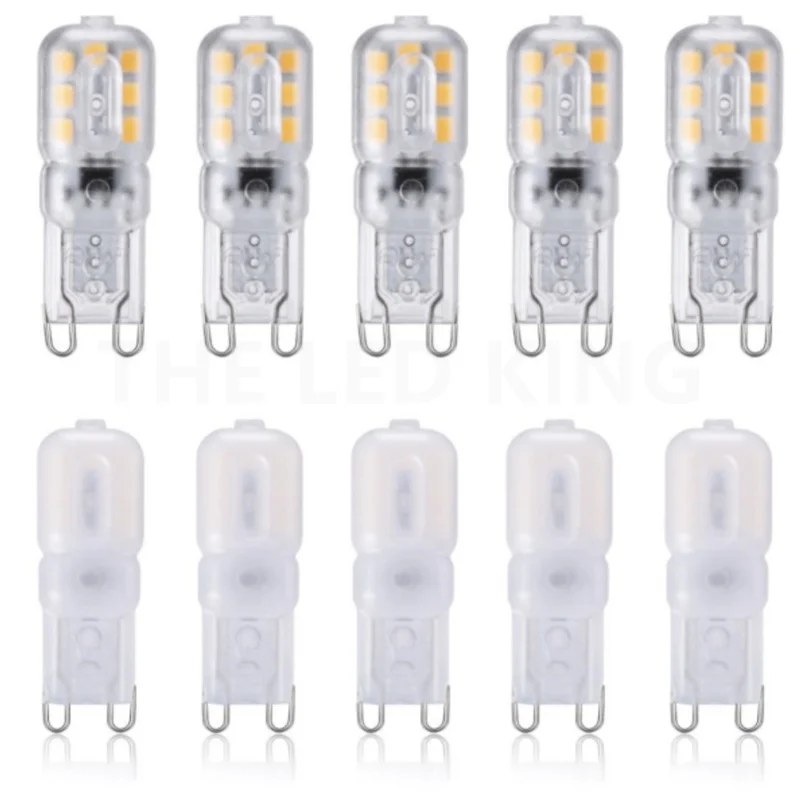 6X 10pcs/lot LED 2835 SMD G9 Dimmable Lamp AC/DC 230V 5W 7W 9W 220V G4 G9 Light Bulb for chandelier replace halogen Lamp