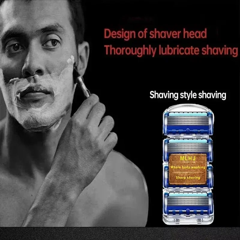 New five-layer Razor Blades Replacement Vintage Wet Safety Skin Protection Classic Razor for Men's Shavers Shaving &Womens Hair