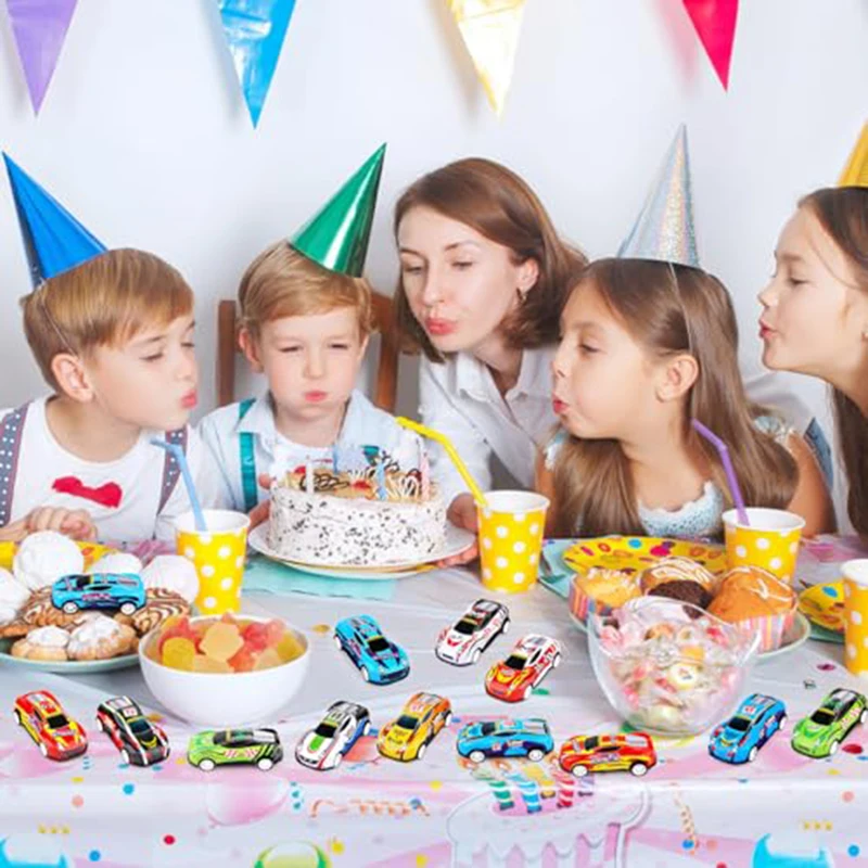 10/20/30 قطعة مجموعة سيارات وشاحنات قابلة للسحب للخلف للأطفال الصغار، مجموعة لعب للفتيات والأولاد، أدوات أكياس جودي للحفلات