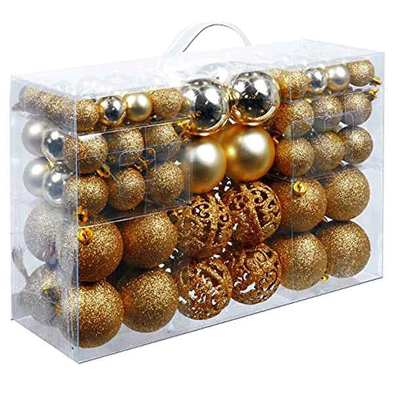 

100Pcs Christmas Ball Box Set Available Holiday Christmas Tree Ornament Decorations Christmas Decorations