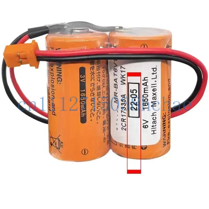1 PACK Original MR-BAT6V1 2CR17335A WK17 6V PLC Lithium Battery With White Connectors Used M80 J4 For Servo Parts