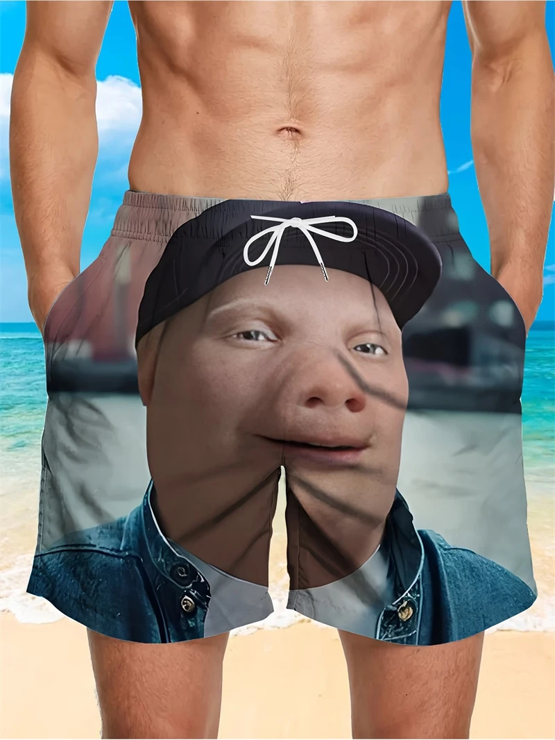 Funny Men's 3d Printed Pig Pattern Cute Men's Beach Shorts Casual Loose Summer Hawaiian Shorts Suitable For Men Clothing Trunks