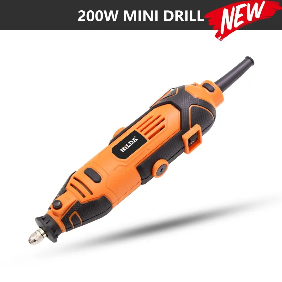 HILDA 200W Engraver Electric Drill Engraving Dremel Rotary Tool Machine New Style Variable Speed Mini Drill Power Tools