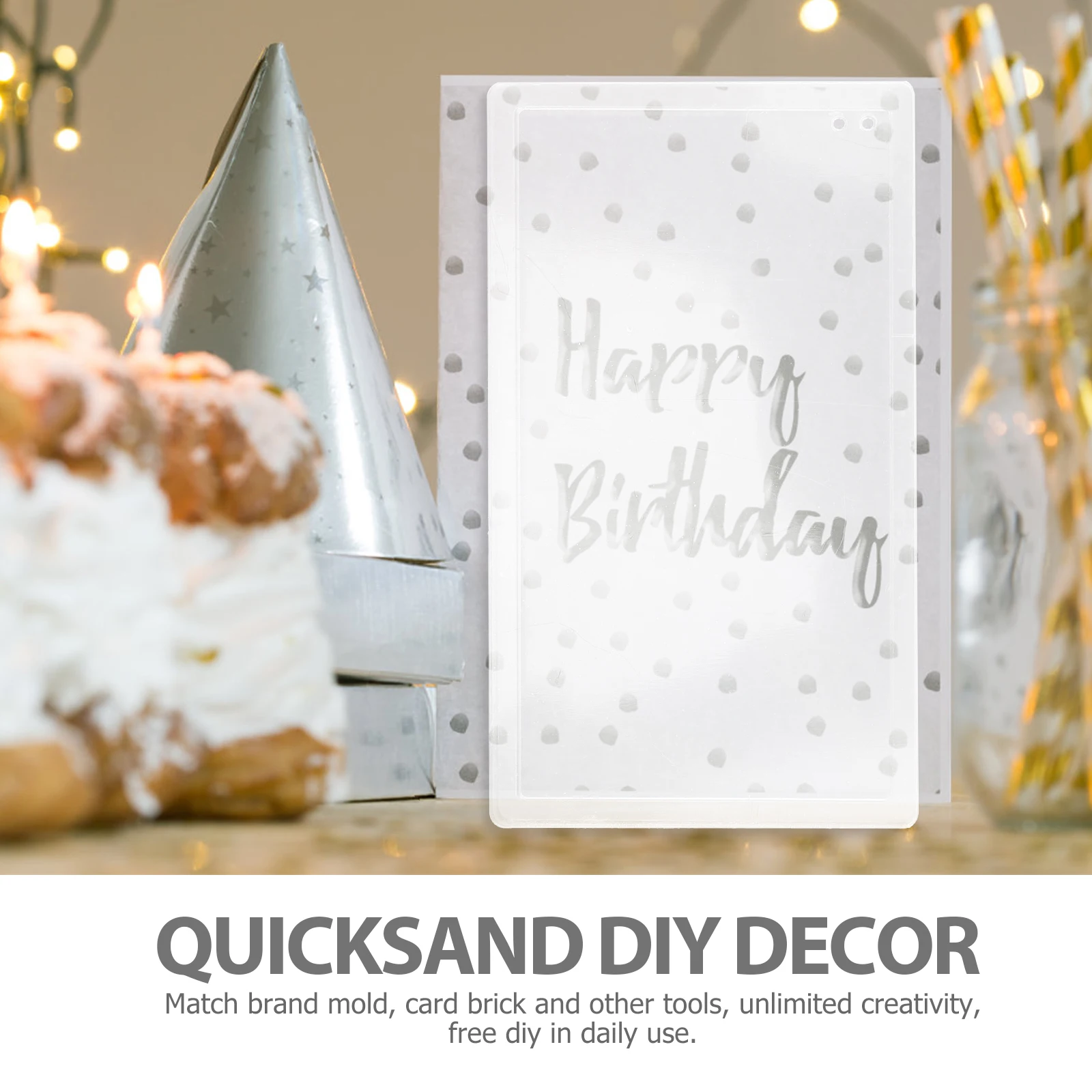 

4pcs Quicksand Signage Display Stand Picture Display Holder DIY Craft Supplies Bright Easy Cut Home Tabletop Decor