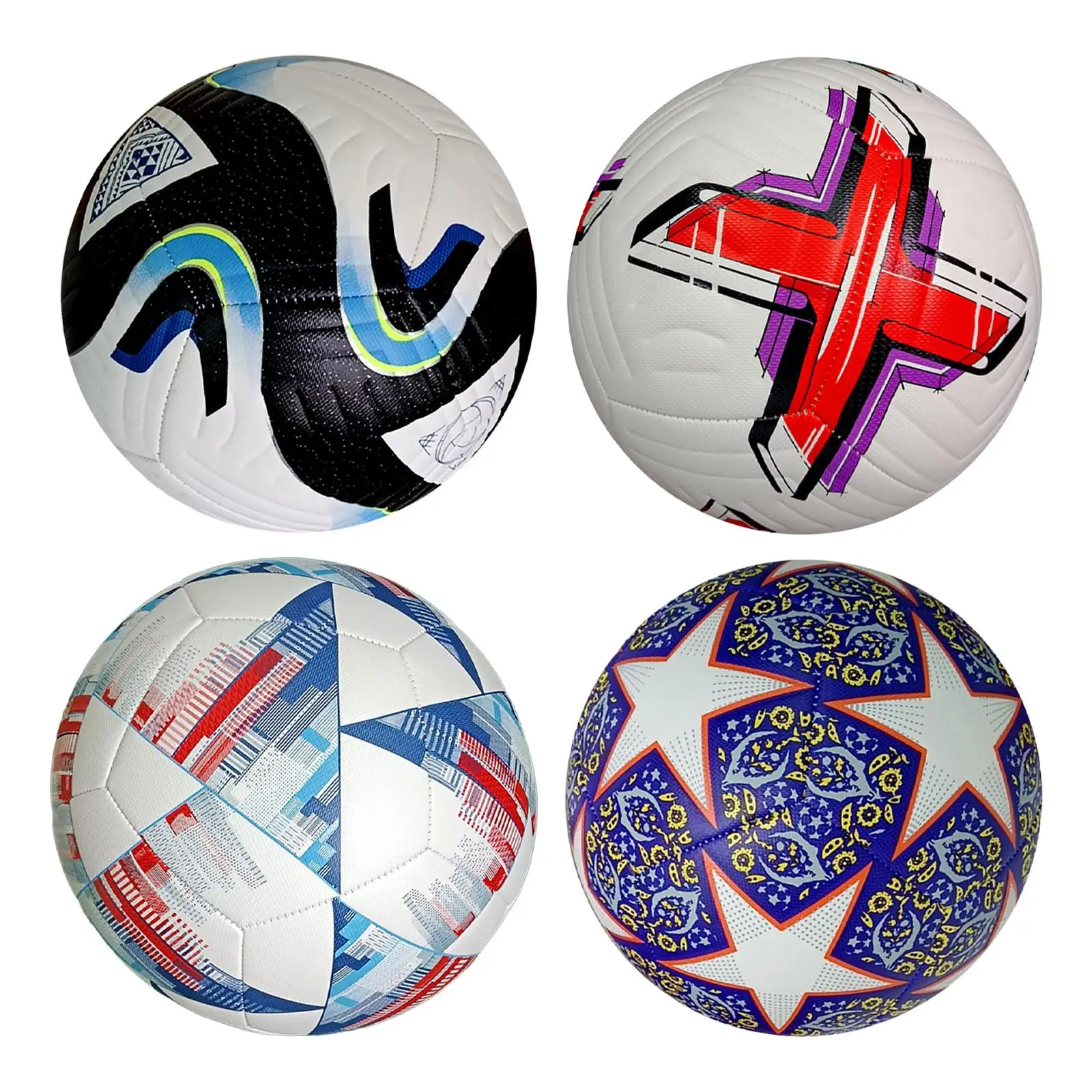 Ballon de football taille 5, en cuir PU Durable, cousu à la Machine, ballon de match professionnel pour compétition de jeu, jeu intérieur et extérieur