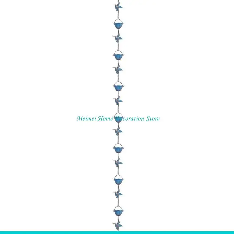 

H7BF Decorative Iron Rainwater Catcher Chain For Heavy Storms Drainage And Landscape Aesthetic Upgraded Yard Hanging Decors