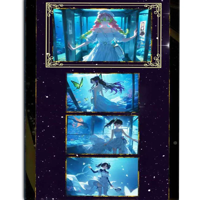Origional Demon Slayer Collection Cards Goddess Wave1shangbao 100%Acrylic Color Paper 10*15cm Equisite Playing Game Cards Kid