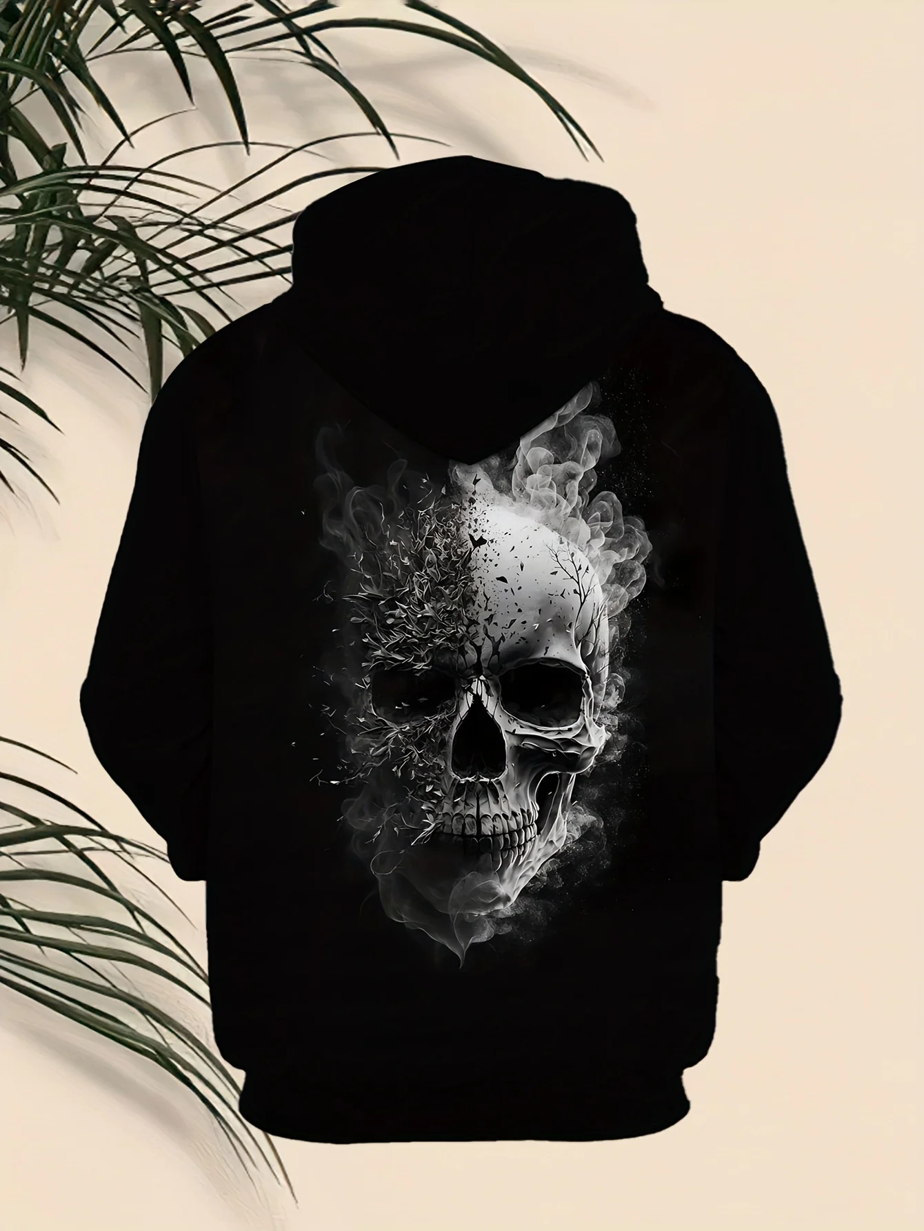 الرجال الموضة عادية هوديي ثلاثية الأبعاد الجمجمة طباعة نمط هوديي بأكمام طويلة البلوز الخريف والشتاء بلوزات Harajuku