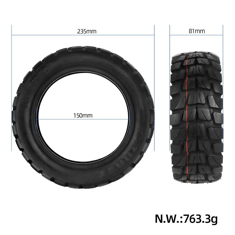 255*80 (10x3.0) Scooter Pneumatic Tire Set Offroad Outer Tyre + Inner Tube for Kugoo M4 Mantis 8