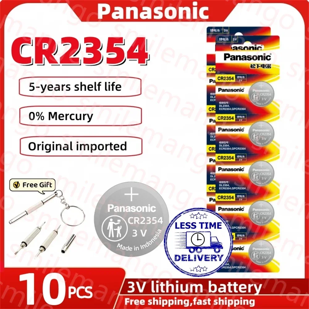 Original Panasonic CR2354 Battery 3V Lithium Battery CR 2354 for Instrument Special Remote Control Button Battery image 3