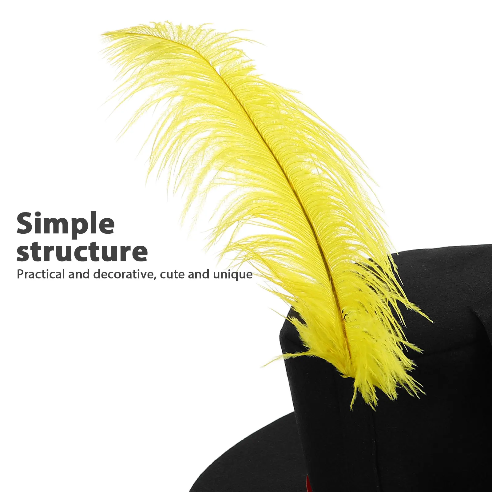 

1pcs Hat Felt Plume Christmas Party Carnival Party Favor Costume Accessory Kids Diy Decor Reusable Cosplay Prop