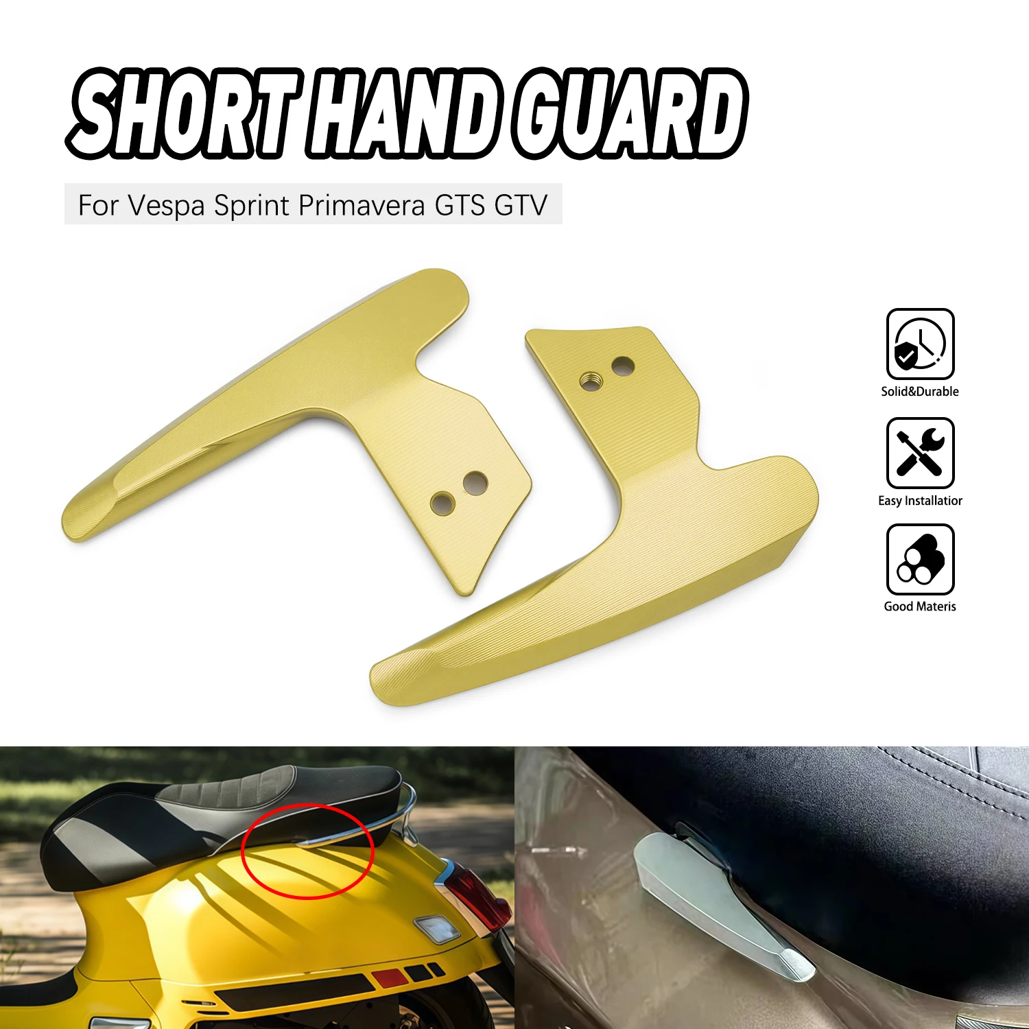 

Accesorios Moto Modified Tail Armrest CNC Rear Armrest Handrail Grab Bar For VESPA SPRINT PRIMAVERA GTS GTV Accessory