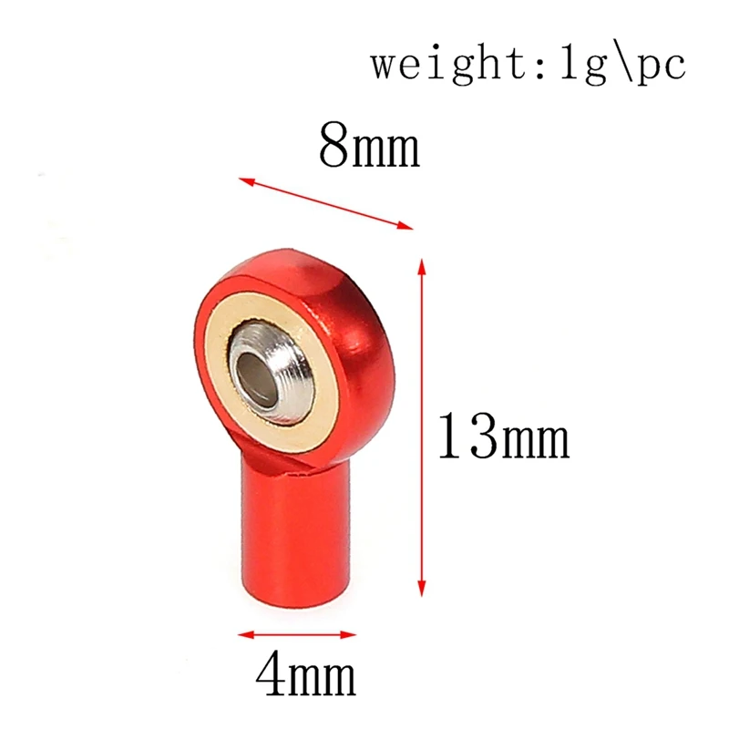 Joint de support d'extrémité à rotule pour modèle RC, voiture, bateau, avion, camions, lien M2.5, le plus récent, 10 pièces