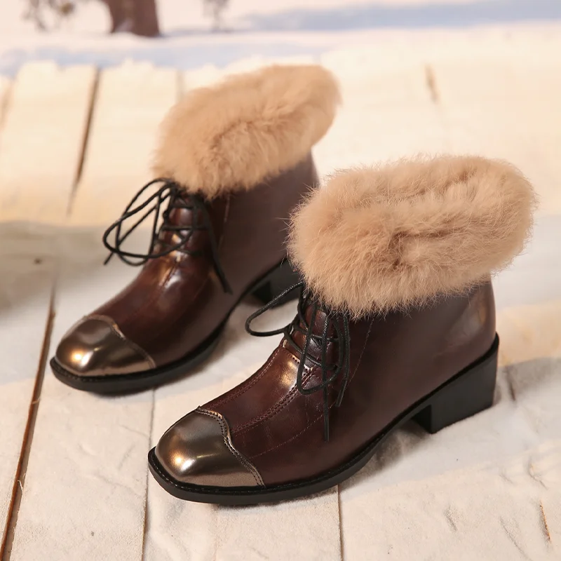 

Женские ботинки на меху до щиколотки. Дизайнерская обувь на каблуке. Зимние теплые зимние ботинки. Модные туфли-лодочки 2025 года. Ботинки челси. Новые теплые уютные ботинки Mujer Botas.