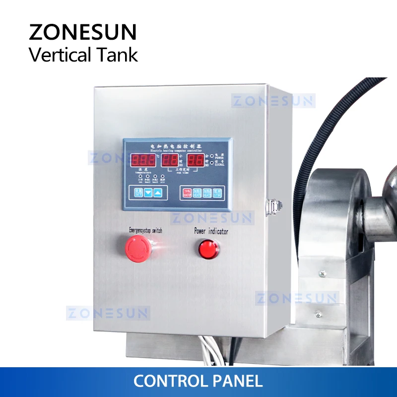 Zonesun หม้อหุงข้าวอุตสาหกรรมพร้อมเครื่องผสมและเครื่องทำความร้อนกวนสำหรับอาหารประเภทเนื้อสัตว์ ZS-CG200L อาหารสำเร็จรูป