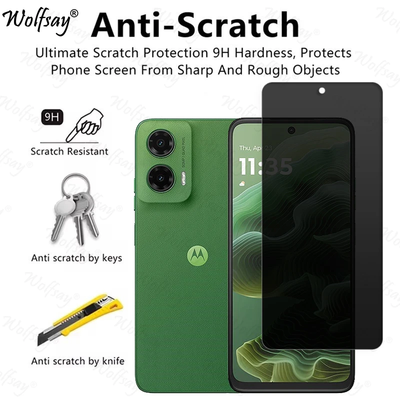 Anti-Spy Tempered Glass For Motorola Moto G35 Privacy Screen Protector For Moto G35 G 35 5G Full Cover Glass For Moto G35 Glass
