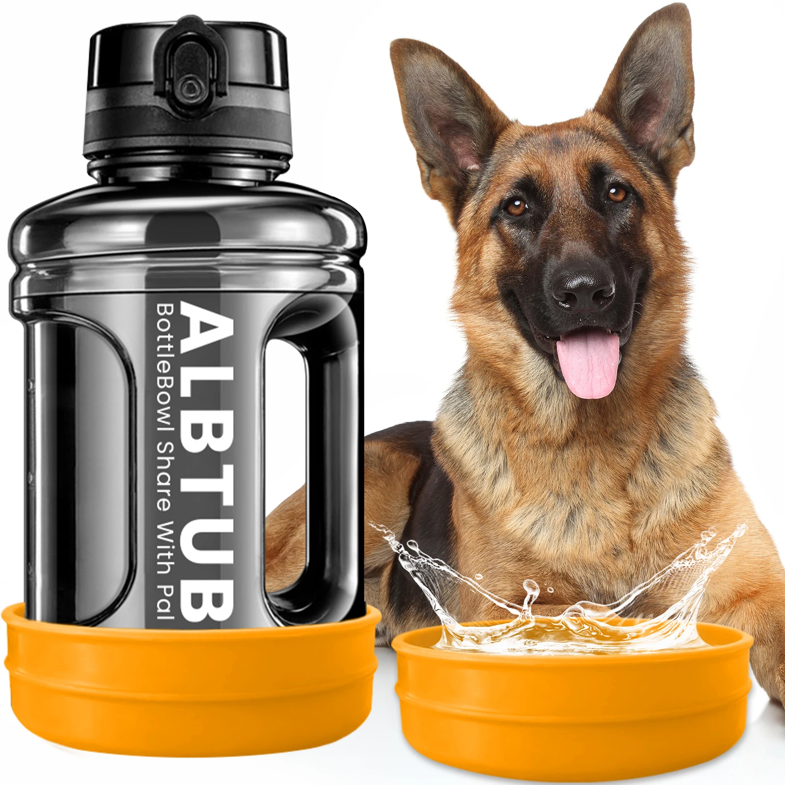 

4 in 1 Dog Travel Water Bottle Bowl for Walking