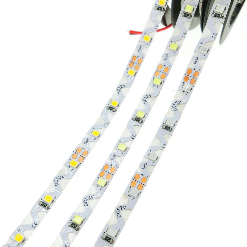 12V 5V LED Strip Light Tape S Shape 2835 60LED/m 5M Flexible Warm White LED Light Strip 12V 5V For Room Bedroom TV Backlight