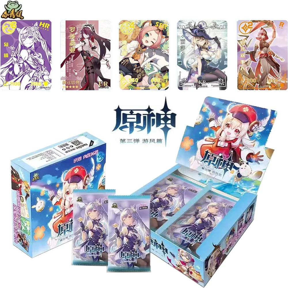 

2024 New Genshin impact Card Game TCG Anime Collection Pack Booster Box Rare SSR Family Children Christmas Birthday Gifts