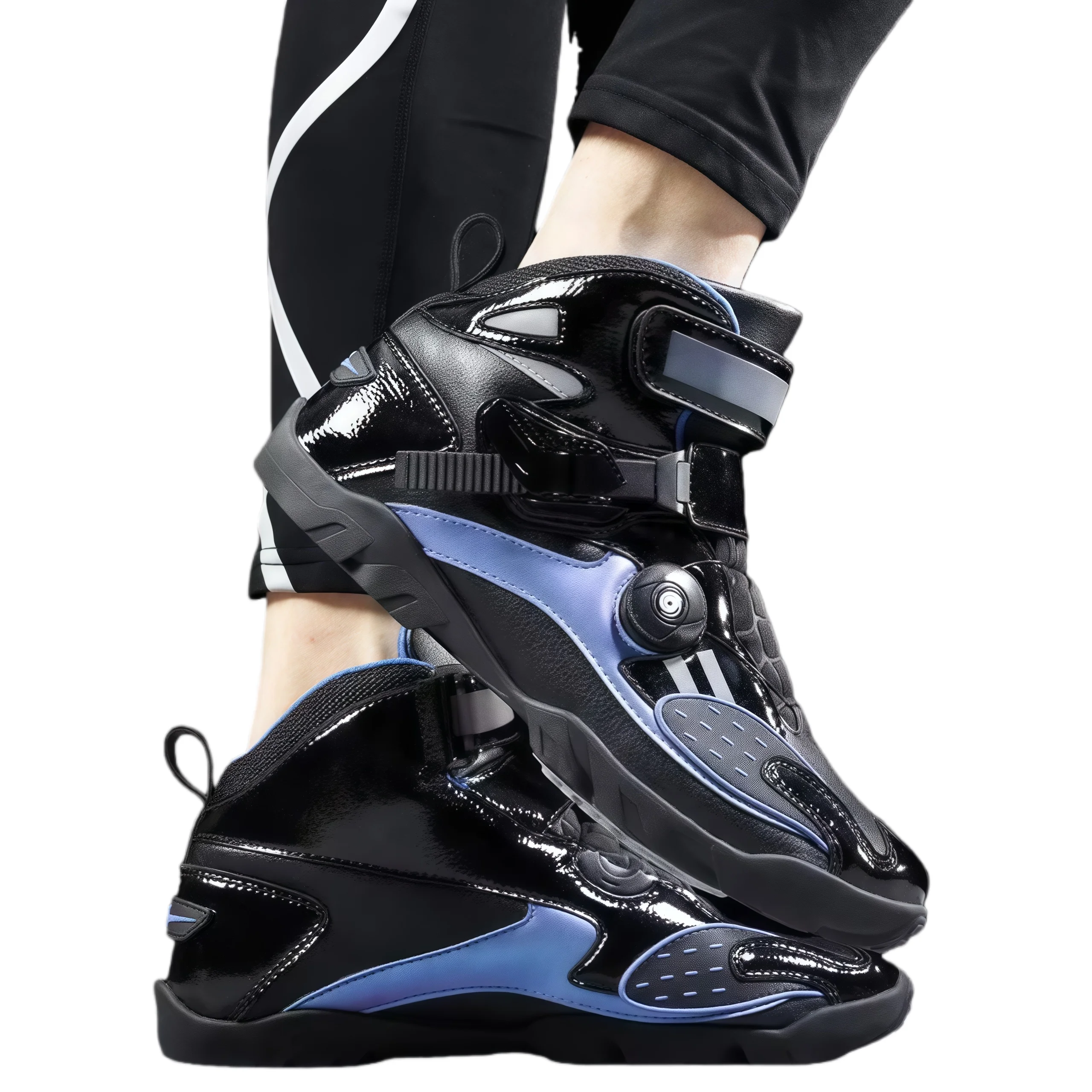 

Men Motorcycle Riding Boots Waterproof Breathable Cowhide Leather Moto Shoes Anti Slip Sole Motocross Outdoor Biker Sneakers