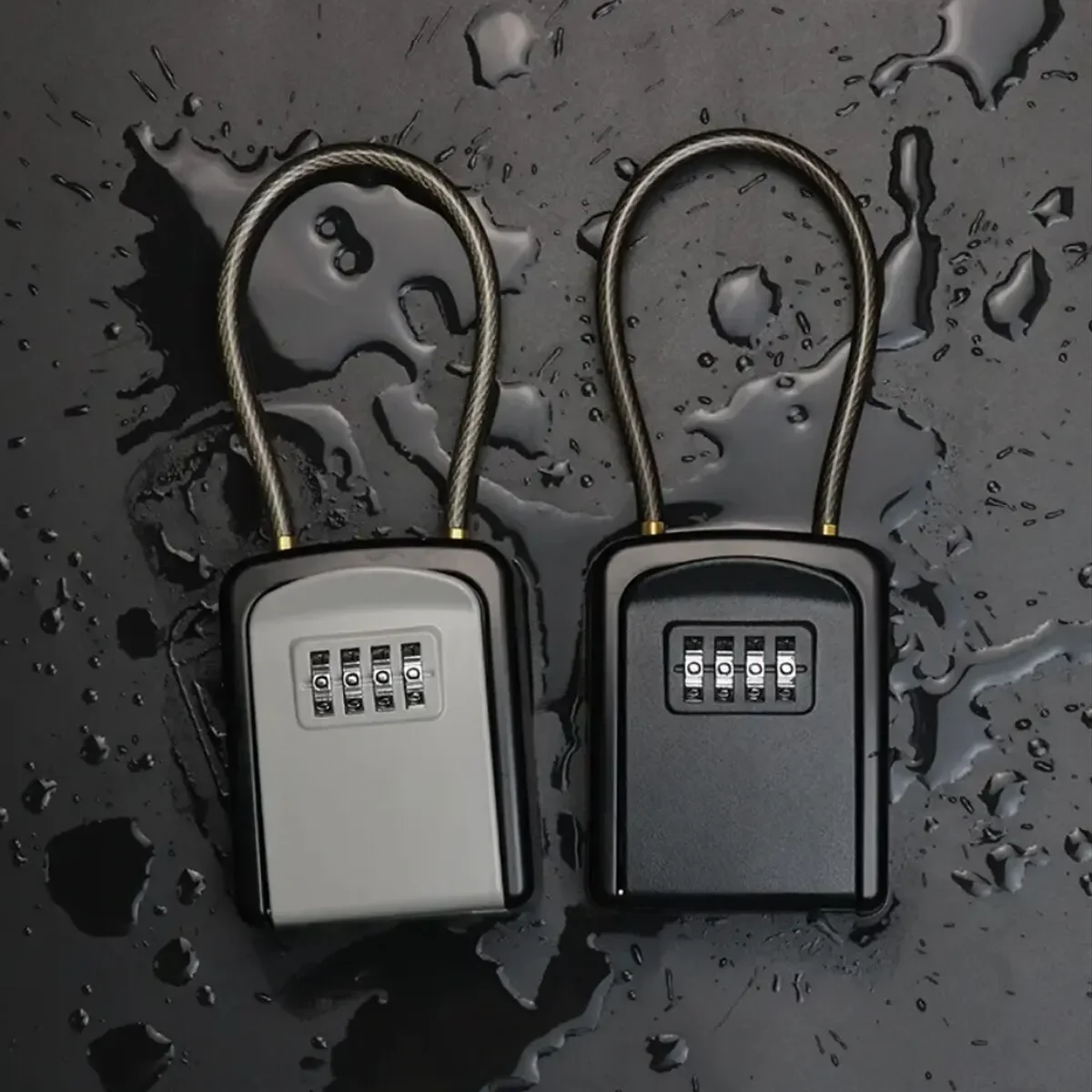 Waterproof High Quality Portable Key Lock Box for Outside and Inside Realtor Lockbox for House Keys Combination Key Hiders